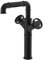 WRISCG Badezimmer Wasserhahn Vintage Steampunk Stil Design Mischbatterie für badzimmer Bad Armatur Waschbecken Industrie Stil Waschtischarmatur aus Messing hoher Auslauf, Schwarz,A