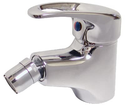 MISCELATORE MONOCOMANDO PER BIDET CROMATO CON SCARICO