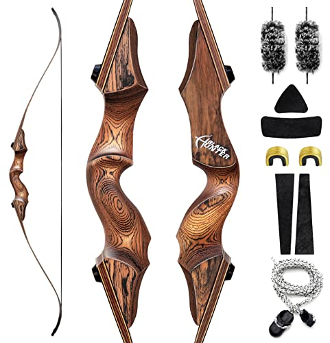 Black Hunter 60 Zoll Recurvebogen 20-60 Lbs Takedown Sportbogen Mit Zubehör Jagd Recurve Für Rechtshänder Anfänger Erwachsene (35LBS)