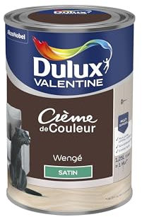 Dulux Valentine Crème de Couleur - Peinture multi-supports intérieure - Satin Wengé 1,25 L