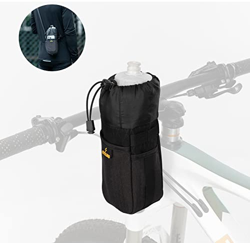 ROCKBROS Bikepacking Feedbag 1 L Isoliert – Trinkflaschenhalter Food-Pouch & Snack Pack mit Schultergurt, Lenkertasche fürs MTB & Rennrad
