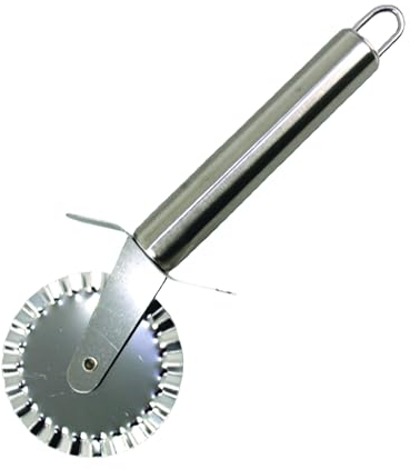 PARENCE - Pizza Roulette - Impasto e tagliapizza in acciaio inox resistente - Taglio pizza di 19 X 6,5 CM - Appendiabiti facile da riporre