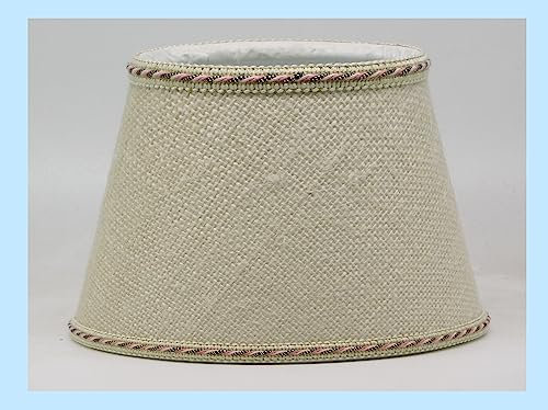 Paolo Rossi paralume coprilampada in juta avorio con rifinitura 033 - produzione propria - Made in Italy (diametro 14, tronco cono)