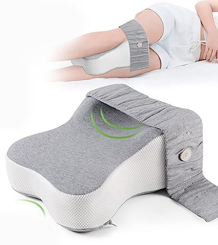 BLUEZY Almohada Ortopédica para Pierna y Rodilla, Cojin para Rodillas para Dormir,Almohada para Dormir de Lado Cojin Embarazada para la Rodilla y el Alivio del Dolor de ciática