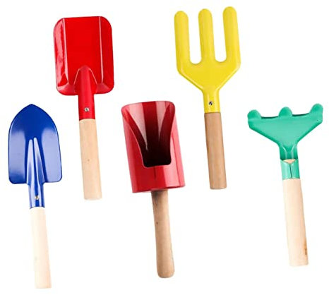 5 Pièces Ensemble d'outils de Jardin Fournitures de Plantation de Jardin Fourche agricole fourches de Jardinage Fourche Jardinage Trousse pelles de Travail pelles à Fleurs