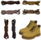 XNBTFK 6 Pairs Round Work Boot Laces Heavy Duty, Round Boot Laces for Walking Boots Heavy Duty, Durable Shoelaces for Hiking, Walking, Wear-Resistant and Sturdy