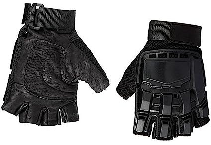 COLLBATH Halbfinger-fahrradhandschuhe Für Herren Und Damen Stoßfest Und Atmungsaktiv Geeignet Für Radfahren Reiten Und Outdoor-Sportarten Schwarz