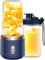 Portable Blender 400ml Portable Juicer with 6 Blades, Personal Blenders with Lid, USB Rechargeable Fruit Veggie Juicer Mini Cup for Sports Travel, Smoothies & Shakes