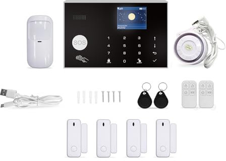 Fictory Système de sécurité domestique, alarme sans fil, installation facile, protège votre maison à un prix abordable