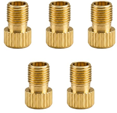 5 pièces Adaptateur Valve française pour Valve de vélo, Embout de Valve pour Pompe à air, pour Relier des valves de vélo à des raccords de Pompe, pour Quotidien, Sorties, Atelier et déplacement