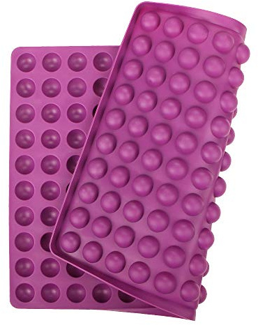 webake matta hundkaka silikon 2 cm halvklotter silikonmatta med nopp 140-tal bakform för hundkex, hundkoppel pralinform, bakpapper, bakunderlag, non-stick