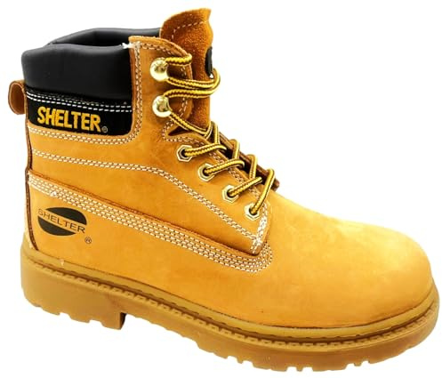 MENS ANKLE LEATHER SAFETY LACE UP STEEL TOE CAP WORK HIKER SHOES BOOTS