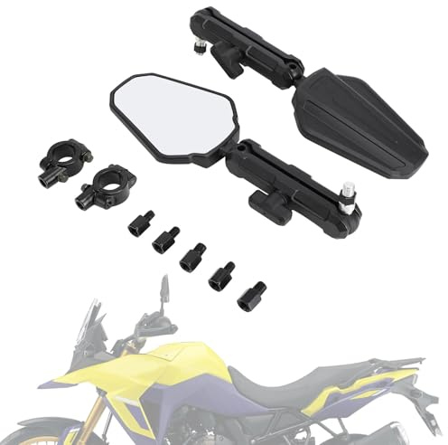 IUVWISN Double Take Motorcycle Mirrors 360 Degree Adjustment Motorbike Rear View Side Mirrors Universal Rear View Mirror for Street Bike for 22mm 7/8’’ Handlebar