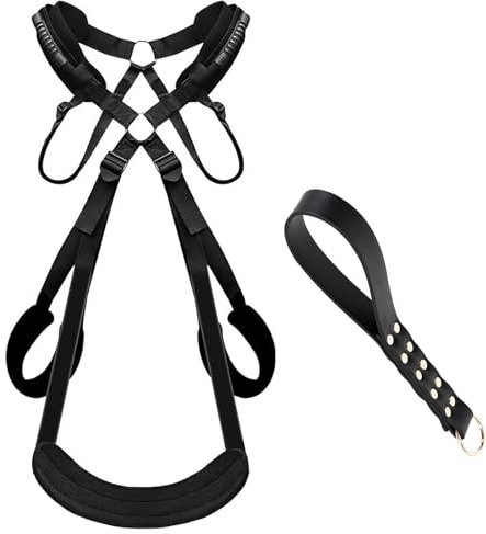 2.0 BDSM Sex Bondage Liebesschaukeln,Harness Männer Geschirr Liebesschaukel Sex Möbel,mit Breite Polstern,Handschellen Peitsche Flogger,Fesseln Sex Spielzeug für die Paare,BDSMs Spielzeug Hart