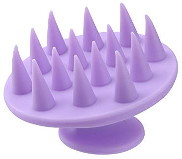 1Pc Silicone Shampoo Scalp Hair Massager Brush Head Body Scalp Massage Comb Hair Washing Comb Shower Bath Spa Massage Brush Purple