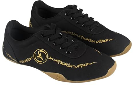 Kraftpaid Chaussures Kung Fu,Pantoufles Style Chinois Kung Fu,Chaussures Kung Fu Canvas,Respirant,AntidéRapant,Doux Et RéSistant à l'usure,pour Taekwondo Boxe Karaté Kung-Fu Taichi