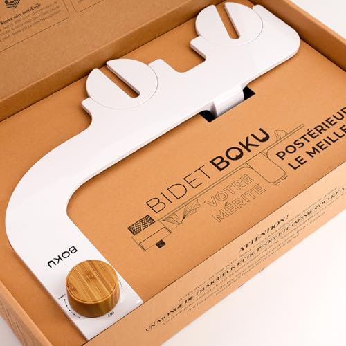 BIDET BOKU - Toilette Japonaise non électrique - Kit WC Japonais Facile à Installer (1 Tuyau + 1 Adaptateur) - 3 Modes, Autonettoyant - Hygiénique, Écologique, Économique - Marque Française