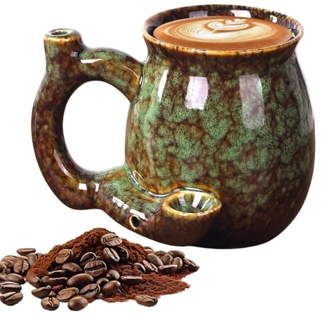 Yhsioaklo Resemugg | 380 ml värmebeständigt ergonomiskt handtag för drycker - varm choklad keramisk mugg med handtag, för kalla drycker mjölk is cocktail vatten latte te