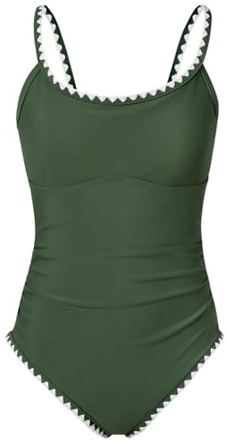 AOOWU Maillot de Bain Une Pièce pour Fille, Séchage rapide Maillot de Bain Sportif avec ajustable Bretelles, Confortable Plage Maillot de Bain, Vêtements de Bain athlétiques pour Enfants de 7 à 12 Ans