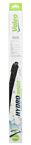 VALEO Hydroconnect Escobilla - HU50 Alto Rendimiento, Visibilidad Superior en Carretera, Fácil Instalación Escobilla Plana 500mm - Delantera - 1 Escobilla Limpiaparabrisas - 578574