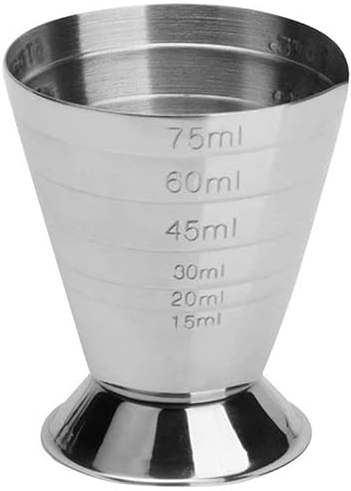 Dosatore da cocktail multi-gradazione in acciaio inossidabile 304 capacità 75 ml misura bar jigger convertitore ML/OZ/TBSP accessorio bar ristorante Mixologia