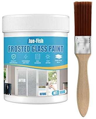 SyangKaitian Frostad glasfärg för dörr och fönster, frostad glassprayfärg, frostsprayfärg för glas, 100 ml frostat glas sprayfärg för hemmakontor, badrum, inomhus, utomhusbruk