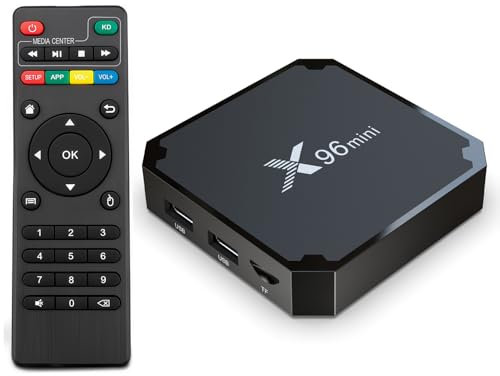 LEFFOT Android 11.0 TV Box, X96Mini 4K Ultra HD Streaming Device for TV, 2GB RAM + 16GB ROM, Smart TV Box with HDR10, 2.4G & 5G Wi-Fi 5, 100M Ethernet, Amlogic S905W2 Quad Core Arm Cortex A35