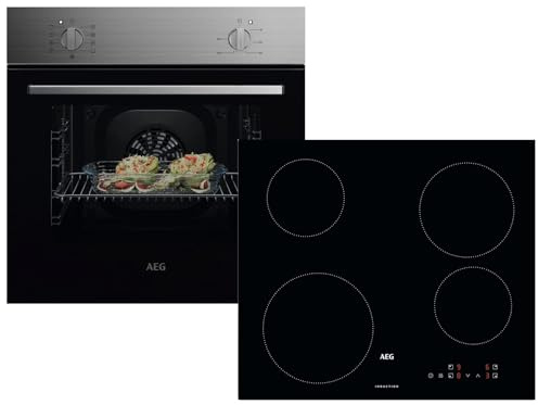 AEG AB04B Set Backofen NBU5A10CM + Induktionskochfeld IBE6420SCB
