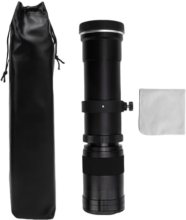 Wohpnle kamera teleobjektiv, 420 till 800 mm tele zoomobjektiv för RF Mount Camera Manual Focus F8.3 till F16 kameralins (Svart)