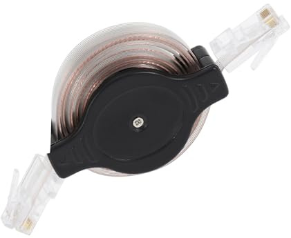 UTHCLO 1.5m Mini Network Ethernet Retractable Cable for Modem Compatible for Desk Setup