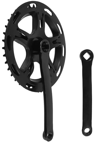 BESPORTBLE Ensemble pédalier vélo Robuste avec Plateau et manivelle, Accessoire de Remplacement pour VTT, vélo Pliant et Fixie, Outil de réparation détachable Polyvalent