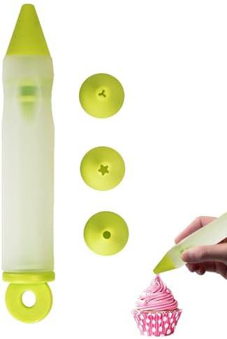 Penna per tubazioni – Strumento per decorare torte in silicone, per glassa, biscotti, crema, pasticceria, cioccolato, fai da te, accessorio da cucina per pasticceria e pasticceria