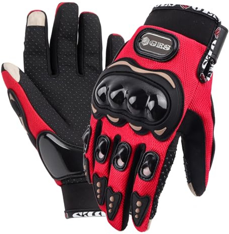 GES Guantes de motocicleta para hombre, guantes de pantalla táctil para todo tipo de clima, transpirables, resistentes al agua, guantes de carreras de motocross para ATV, moto de cross, scooter