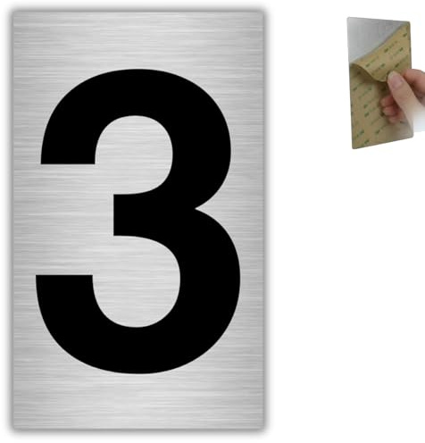 LEIASA | Numéro Maison n. 3-4x6,5 cm - Aluminium Gris - Boîte aux Lettres