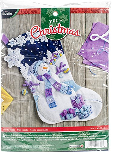 Bucilla Frosty Night Stocking Felt Applique Kit, Multi-Colour, 29.84 x 22.86 x 3.81 cm