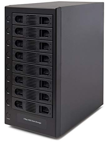 IO CREST Hard Drive Enclosure Supports Multi Bay via USB Interface, Black, 8-Bay