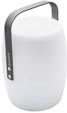 Lanterne sans fil poignée aluminium LED blanc chaud/blanc dimmable LUCY ROCK H31cm