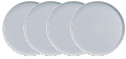 BUTLERS Teller Ø27cm 4er Teller Set CASA NOVA Steinzeug Geschirr | Speiseteller Dinnerteller Essteller Deko-Teller | Skandi-Design reaktive Glasur | Mikrowellen- & spülmaschinenfest