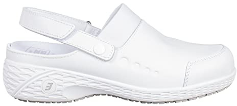 SAFETY JOGGER Scarpe da Lavoro da Donna 35 EU – Sheila – Leggere, comode Scarpe Antinfortunistiche con Chiusura in Velcro, Ideali per Cura, Cucina o Interni, Antiscivolo, in Pelle, Oxypas, Bianco, 37