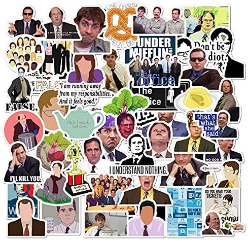 Adesivi The Office 50 pezzi, adesivi per laptop Bomb adesivi in ​​vinile Pack per auto bagagli Skateboard moto decalcomania per adolescenti adulti