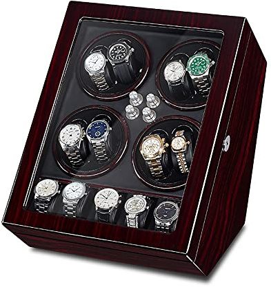 PINTLE Scatola Tempo Carica Per 8+5 Orologi Orologi Automatici, Watch Winder Box Porta Orologio Automatico Dotato Di Motore Silenzioso E 5 Modalità Di Rotazione (Color : C)
