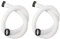 Swimming Pool Hose, 2pcs PE Material Durable Leak Proof Pool Pump Replacement, 1.5 Diameter for Intex Filter Pumps Sand Pump Systems (White)