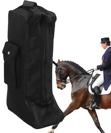 Generisch Cowboy-Stiefeltaschen für Reisen, Reitstiefel-Tasche | Aufbewahrungstasche für Lange Stiefel, Staubdichte Reißverschlusstasche, tragbarer Schuh-Organizer, Schwarz