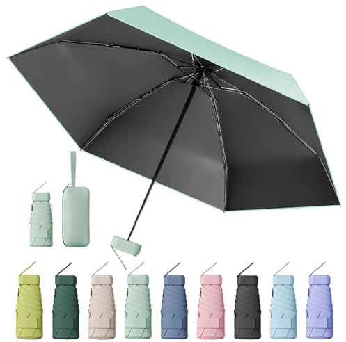 MPXEAVG Parapluie Mini Pliant de Poche Compact pour Femme, Solide