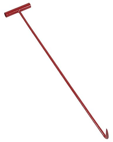 PAUUIA Attrezzo per Gancio Singolo Originale per tombino Rosso con Leva, estrattore di Sollevamento in Acciaio per la Sostituzione del Coperchio del tombino, Apri tombino 60 cm 70 cm 100 cm