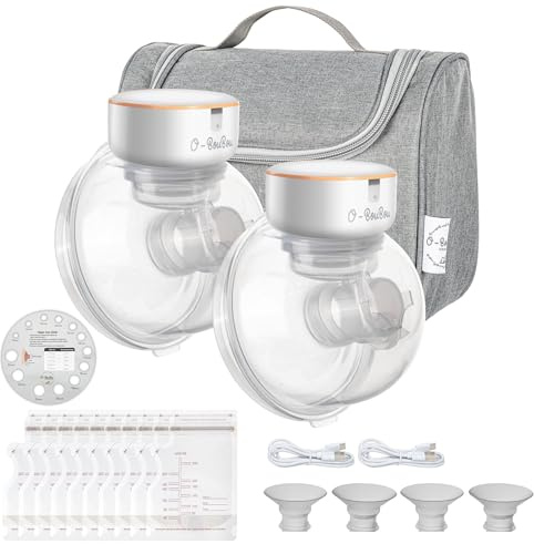 2 Sacaleches Electricos - Sacaleches sin BPA - Extractor de leche materna Manos Libres Silicona - Batería De Larga Duración 12 Niveles y 4 Modos – Bridas de 24 mm + 2 inserciones bridas (19/21 mm)