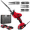 Dibaful 21V Red Reciprocating Saw with 2*2000mAh Battery, reciprocating saw cordless with 8 Sawing Blades, 0-4000 RPM Variable Speed cordless saw, electric saws to cut wood Plastic PVC Metal Cutting