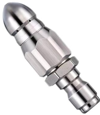 Homiladi Pressure Washer Sewer Jetter Nozzle | High Pressure Pipe Unclogging Jet Nozzle | Powerful Pipe Cleaning and Unclogging Nozzles for Sewer & Drain Jetting​​ 1/4 Quick Connector, 5000 PSI