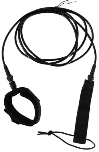 KIXZSAZ Correa para Tabla de Surf Resistente al óxido y anticorrosión, para Paleta de Surf Resistente a Impactos, Cuerda PU, fijación Estable y Durabilidad, Negro, 4 Pulgadas