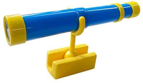 Ginwrek Telescope Children Children's Telescope, Foldable Plastic Monocular Play Tower For Kids – Sky Blue Adjustable Toy For Outdoor & Playground Adventures